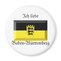 Baden-Wuerttemberg Flag Gem magnets by Vexillophile Baden-Wuerttemberg Flag Gem magnets
