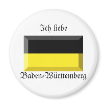 Baden-Wuerttemberg Flag Gem magnets by Vexillophile Baden-Wuerttemberg Flag Gem magnets