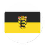 Baden-Wuerttemberg Flag Round Sticker