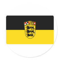 Baden-Wuerttemberg Flag Round Sticker
