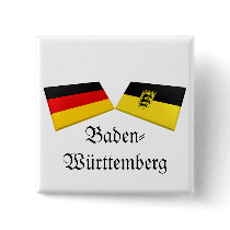 Baden-Wuerttemberg, Germany Flag Tiles Pinback Buttons