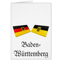 Baden-Wuerttemberg, Germany Flag Tiles Greeting Card