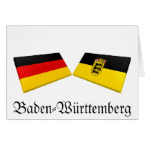 Baden-Wuerttemberg, Germany Flag Tiles Greeting Card
