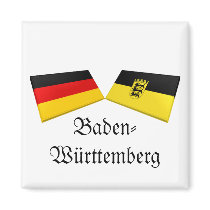 Baden-Wuerttemberg, Germany Flag Tiles Magnet