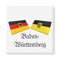 Baden-Wuerttemberg, Germany Flag Tiles Fridge Magnets