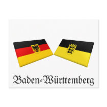 Baden-Wuerttemberg, Germany Flag Tiles postcards by Vexillophile Baden-Wuerttemberg, Germany Flag Tiles postcards
