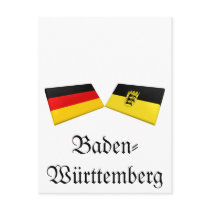 Baden-Wuerttemberg, Germany Flag Tiles Post Cards
