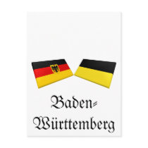 Baden-Wuerttemberg, Germany Flag Tiles Post Cards