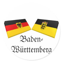 Baden-Wuerttemberg, Germany Flag Tiles stickers