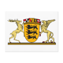 Baden Wurtemberg Coat of Arms Postcard