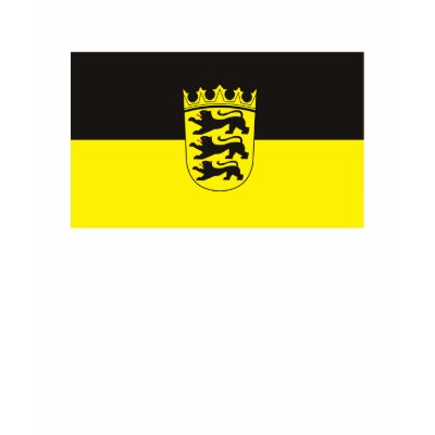 Baden Wurtemberg Flag T-shirt by FlagTshirts