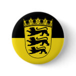 Baden-Württemberg (State, Lesser Arms), Germany Button