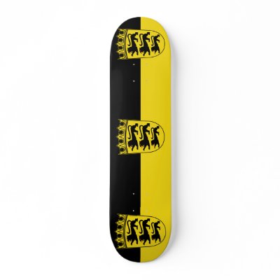 Baden-Württemberg (State, Lesser Arms), Germany Skate Board Decks by FlagLibrary