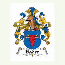 Bader Family Crest Postcard
