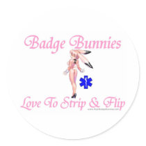 Badge Bunnies Strip and Flip Stickers stickers