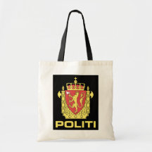 Badge the Norwegian Police Service, Norway Canvas Bag
