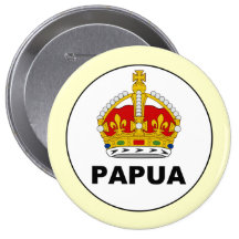Badge the Territory Papua, Papua New Guinea Pinback Button