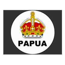 Badge the Territory Papua, Papua New Guinea Post Card