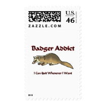 Badger Addict Postage Stamp