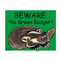 Badger_GREEN posters by FauxPawGrafix Badger_GREEN posters