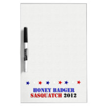 BADGER/SQUATCH TICKET Dry-Erase BOARDS