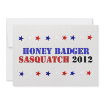 BADGER/SQUATCH TICKET PERSONALIZED ANNOUNCEMENTS
