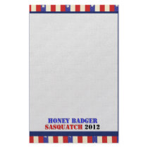 BADGER/SQUATCH TICKET PERSONALIZED STATIONERY