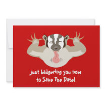 Badgering Badger Save The Date invitations