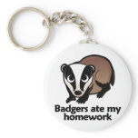 Badgers ate my homework key chain
