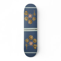 Badges from the Guards Division and the Five Foot Custom Skate Board