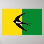 Badia Del Valles, Spain flag Poster