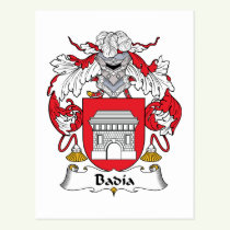Badia Family Crest Postcard