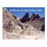 Badlands South Dakota 1962 Retro Postcard