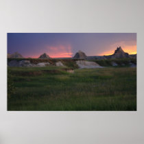 Badlands Sunset Poster