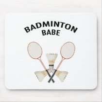 Badminton Babe Mouse Pad
