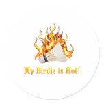 Badminton Birdie is Hot Sticker