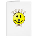 Badminton Bowtie Smiley Greeting Card