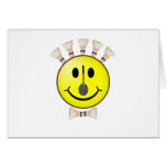 Badminton Bowtie Smiley Greeting Cards