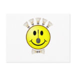 Badminton Bowtie Smiley Postcards