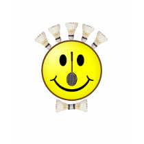 Badminton Bowtie Smiley t-shirts