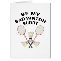 Badminton Buddies Greeting Card