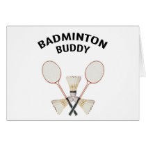 Badminton Buddy Greeting Card
