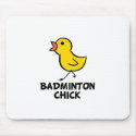 Badminton Chick Mousepad by chicktshirts8 Badminton Chick Mousepad
