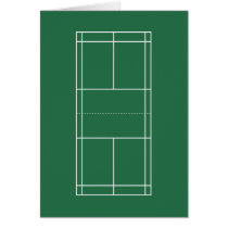 Badminton Court Folding Card