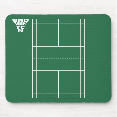 Badminton Court Mousepad by Madinagoodway