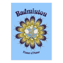 Badminton Flower of Power Business Card Templates