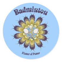 Badminton Flower of Power Stickers