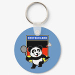 Our cute little panda loves to play Badminton for the German team! Panda holds a racket and is ready to hit the shuttle over the net! Great for German badminton players and supporters of the German badminton team!