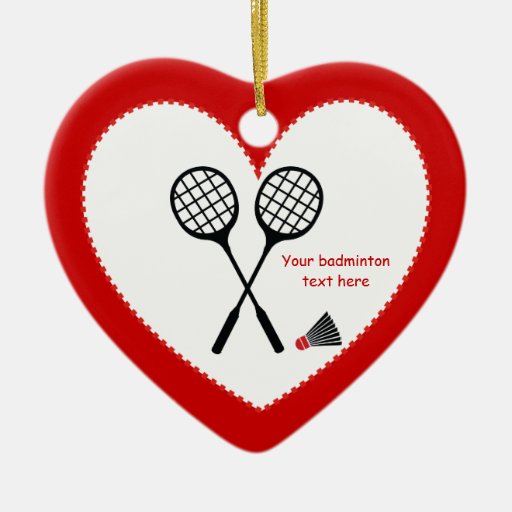 Badminton gifts, racquet and shuttlecock custom christmas ornaments