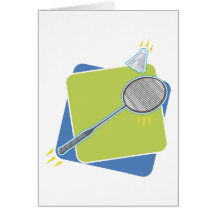 Badminton Greeting Cards